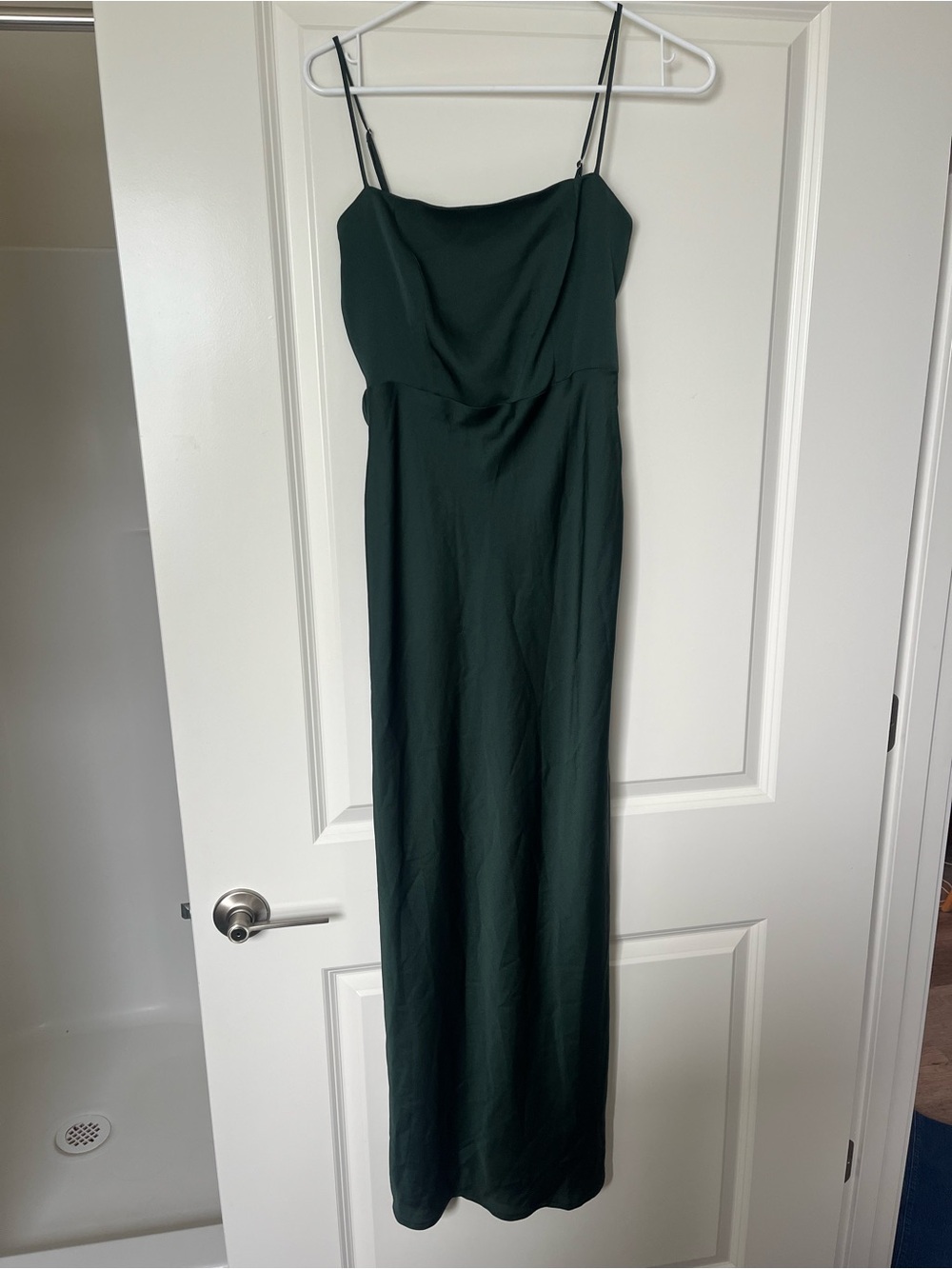 Park & Fifth Dark Green Slip Maxi Dress with Spaghetti Straps